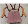 Image 11 : Queen Anne Style Dining Chairs Velvet Seats, Including One Captain Chair