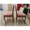 Image 3 : Queen Anne Style Dining Chairs Velvet Seats, Including One Captain Chair