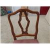 Image 5 : Queen Anne Style Dining Chairs Velvet Seats, Including One Captain Chair