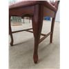 Image 7 : Queen Anne Style Dining Chairs Velvet Seats, Including One Captain Chair