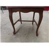 Image 8 : Queen Anne Style Dining Chairs Velvet Seats, Including One Captain Chair