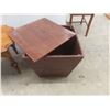 Image 10 : Oak Coffee Table, 17" x 34" x 20", and Wooden What-Not Box, 19" x 18 1/2" x 18 1/2"