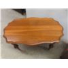Image 5 : Oak Coffee Table, 17" x 34" x 20", and Wooden What-Not Box, 19" x 18 1/2" x 18 1/2"