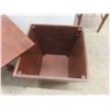 Image 9 : Oak Coffee Table, 17" x 34" x 20", and Wooden What-Not Box, 19" x 18 1/2" x 18 1/2"