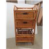 Image 1 : Rattan Style Cabinet Three Drawers, 36 1/2" x 17 1/2" x 14"
