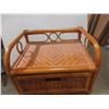 Image 4 : Rattan Style Cabinet Three Drawers, 36 1/2" x 17 1/2" x 14"