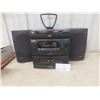 Image 1 : Sharp Mini Component Stereo System Double Cassette, Three-Disc Rotary CD Player, AM/FM Radio,