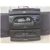 Image 2 : Sharp Mini Component Stereo System Double Cassette, Three-Disc Rotary CD Player, AM/FM Radio,