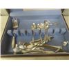 Image 13 : 51 Piece Silverware Set In Case, Six Brass Goblets, Four Copper Measuring Cups,