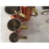 Image 5 : 51 Piece Silverware Set In Case, Six Brass Goblets, Four Copper Measuring Cups,