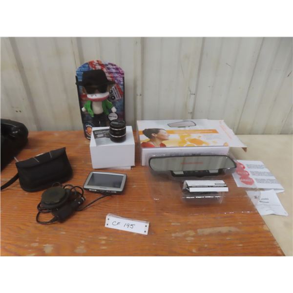 Power Pod 360 Vibration Speaker, Rear View Mirror Speakerphone, and TomTom GPS