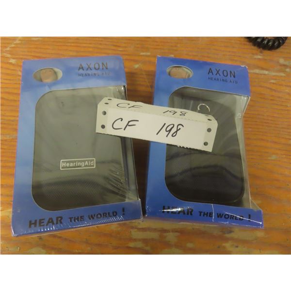 Two Axon Hearing Aids, New or Store Return