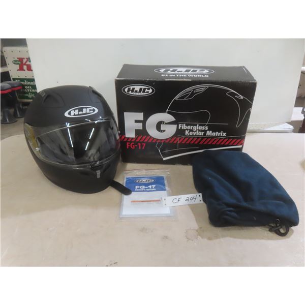HJC Fiberglass Helmet, Matte Black, Size 2XL New or Store Return
