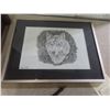 Image 2 : 31-Day Clock With Key, 28" x 5" x 10 1/2", and Pen and Ink Drawing by W. Durris, 14" x 18"