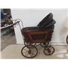 Image 4 : Wood Wagon Wheel Style Table Lamp, 26" High, and Replica Victorian-Style Wicker and Wood Doll