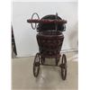 Image 5 : Wood Wagon Wheel Style Table Lamp, 26" High, and Replica Victorian-Style Wicker and Wood Doll