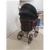 Image 8 : Wood Wagon Wheel Style Table Lamp, 26" High, and Replica Victorian-Style Wicker and Wood Doll