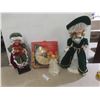 Image 1 : Christmas Decor: Carol Clock, Tree Top Angel, and Two Animated Dolls New or Store Return