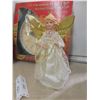 Image 7 : Christmas Decor: Carol Clock, Tree Top Angel, and Two Animated Dolls New or Store Return
