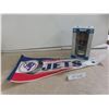 Image 1 : Winnipeg Jets Pennant, 80th Commemorative Coin, and Dustin Byfuglien Bobblehead