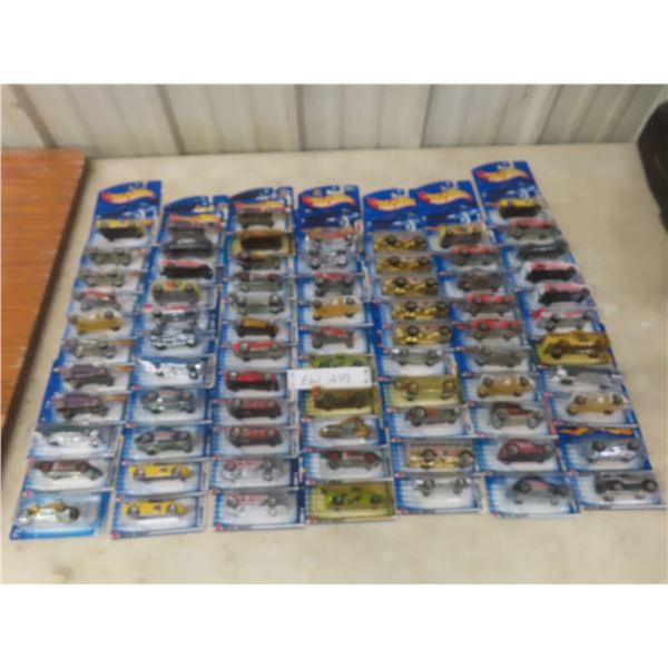 Seventy-Five Hot Wheels Die-Cast Vehicles in Packages
