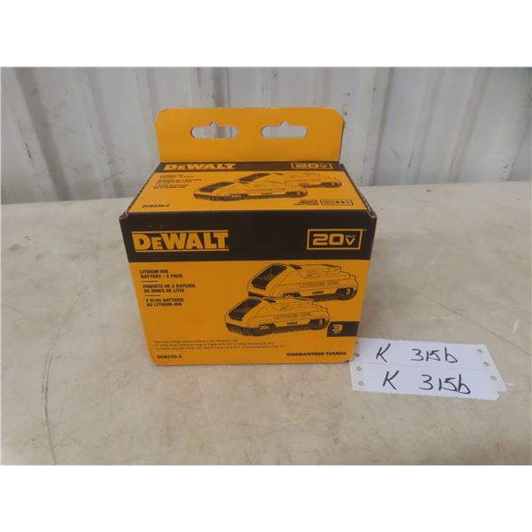 DeWalt 20V Lithium-Ion Two-Pack Battery
