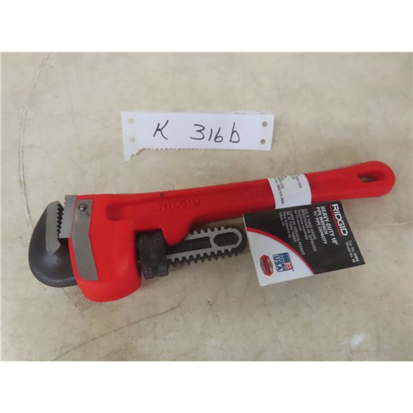 Ridgid Heavy-Duty 10" Pipe Wrench 1 1/2" Pipe Capacity