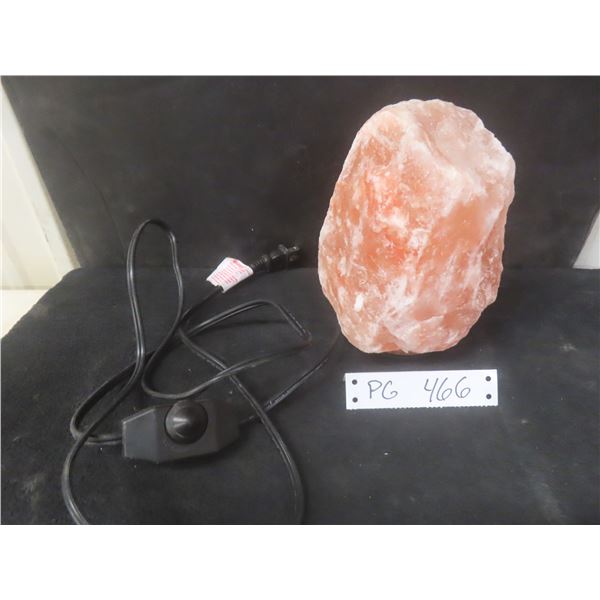Hand-Carved Natural Pink Himalayan Salt Glazed Lamp, 7" Height - Works