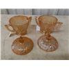 Image 7 : Carnival and Depression Glass Including Creamer, Sugar Bowls, and Serving Plates