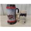 Image 11 : Eight Beer Steins Including Budweiser 1992 and Avon 1978