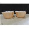 Image 4 : Ten Pieces of Fire-King Glassware Including Soup Bowls, Nappies, Creamer, Sugar Bowl, and Two