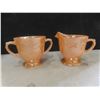 Image 6 : Ten Pieces of Fire-King Glassware Including Soup Bowls, Nappies, Creamer, Sugar Bowl, and Two