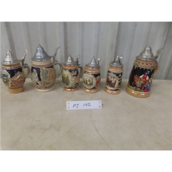 Six Beer Steins