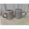 Image 7 : Seven Metal Beer Trays Including Schlitz and Glenlivet, Two Drewry Stoneware German Mugs, and