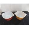 Image 3 : Five Pieces of Pyrex Including Three Mixing Bowls and Two Casserole Dishes
