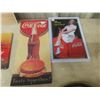 Image 4 : Coca-Cola, Pepsi, and 7Up Advertising Items Including Signs, Trays, Glasses, Scarf, and Toque