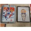 Image 7 : Coca-Cola, Pepsi, and 7Up Advertising Items Including Signs, Trays, Glasses, Scarf, and Toque