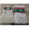 Image 8 : Coca-Cola, Pepsi, and 7Up Advertising Items Including Signs, Trays, Glasses, Scarf, and Toque