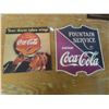 Image 5 : Pepsi Peanut Dispenser, Coca-Cola Tray, Two Olympia Cardboard Signs, and Mirrored Picture