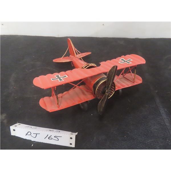 Metal Bi-Plane, 3 1/2" x 8 1/2" x 7"