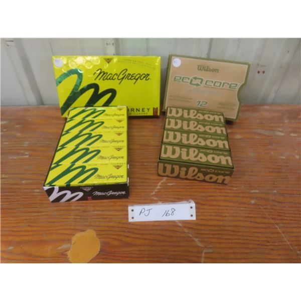 Twenty-Four New Wilson and MacGregor Golf Balls