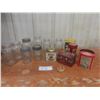 Image 1 : Eight Mason Jars Including Atlas and Golden Harvest, Plus Collector Tins Including Nabisco,