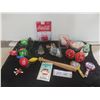 Image 1 : Coca-Cola Die-Cast Vehicle, M&M Lights, McDonald’s Toy, Pepsi Watch, and Bird Snake Bat