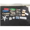 Image 1 : Vintage Bottle Openers: Drewry’s, Shea, Labatt’s, Carling, and Hamm’s, Plus Three Lighters