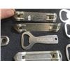 Image 2 : Vintage Bottle Openers: Drewry’s, Shea, Labatt’s, Carling, and Hamm’s, Plus Three Lighters