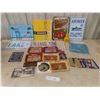 Image 1 : Five Carnation Tin Trays, Six Metal Signs, Stauffer Seeds Thermometer, Dominion of Canada
