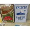 Image 2 : Five Carnation Tin Trays, Six Metal Signs, Stauffer Seeds Thermometer, Dominion of Canada