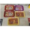 Image 4 : Five Carnation Tin Trays, Six Metal Signs, Stauffer Seeds Thermometer, Dominion of Canada