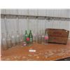 Image 1 : Appia Wood Crate, 12" x 18" x 11", With Sixteen Soda Bottles: Appia, Pepsi, Kik Cola, 