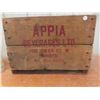 Image 2 : Appia Wood Crate, 12" x 18" x 11", With Sixteen Soda Bottles: Appia, Pepsi, Kik Cola, 